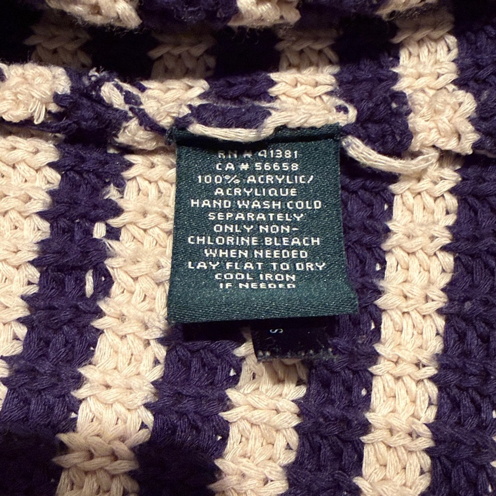 Lauren Ralph Lauren | Classic Striped Boatneck | Navy & Cream - Picture 9 of 9